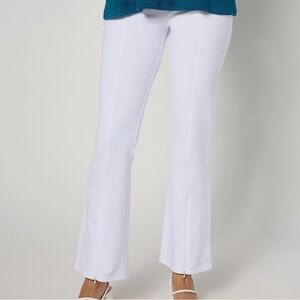 NWT Women with Control Jersey Pants with Zipper Detail White size XL